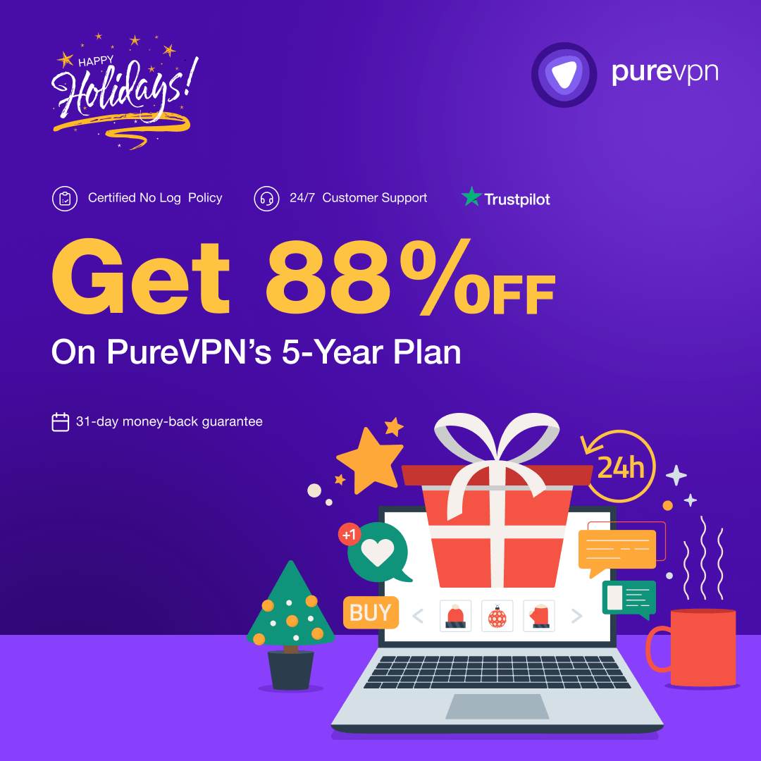 Purevpn 5 year deal Lifetime offer sale